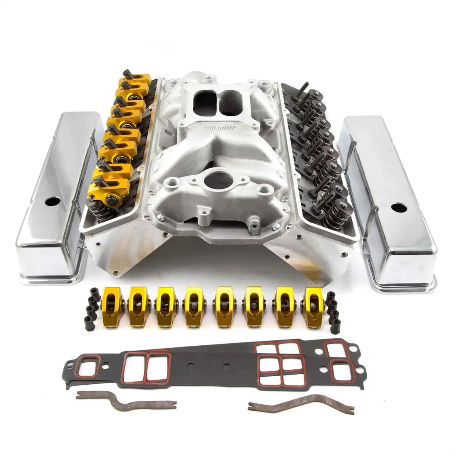 Speedmaster PCE435.1003 Fits Chevy SBC 350 Angle Plug Hyd Roller Cylinder Head Top End Engine Combo Kit - Imagen 2