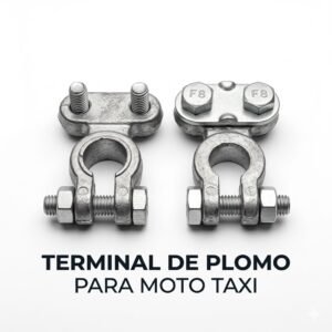Juego de Terminales de Plomo Reforzadas para Moto Taxi (Par +/-)