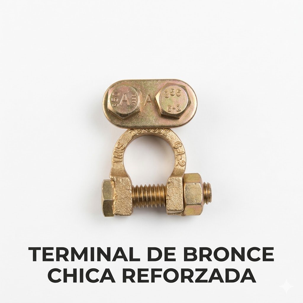 Terminal de Batería de Bronce Placa Chica Reforzada (Universal)