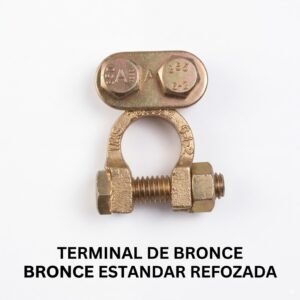 Terminal de Batería de Bronce Estándar Reforzada (Doble Tornillo)