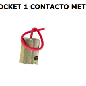 Socket Metálico Universal de 1 Contacto para Foco de Bayoneta (1156 / BA15S)