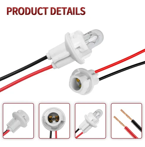 Socket T10 Universal con Base de Hule Flexible – Conector W5W para Cocuyos y Tablero - Imagen 3