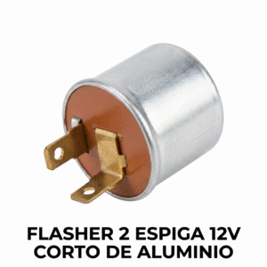 Flasher Térmico Universal de 2 Espigas Corto 12V (Carcasa de Aluminio)