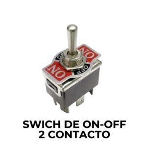 Switch de Palanca "Cola de Rata" de 6 Terminales ON-OFF (DPDT) 15A/20A