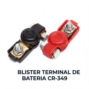 Juego de Terminales de Batería de Bronce con Cubiertas Protectoras (Par +/-)