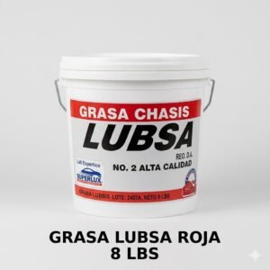 Grasa Lubsa Roja No. 2 Alta Calidad - Cubeta 8 lbs