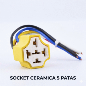 Socket Cerámico 5 pines - Alta resistencia al calor