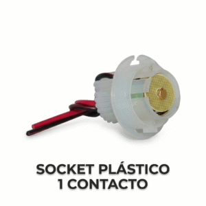Socket Universal de Plástico para Foco 1141 / 1156 – 1 Contacto (2 Cables)