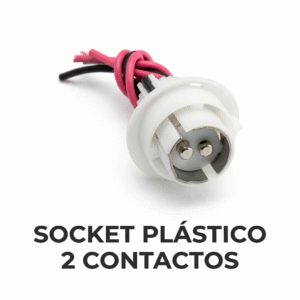 Socket Universal de Plástico para Foco 1034 / 1157 – Doble Contacto (3 Cables)