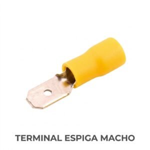Terminal de Espiga Macho Pre-aislada 12-10 AWG (Amarilla) - Desconexión Rápida