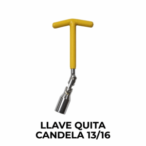 Llave de Copa para Candela 13/16" con Mango en T y Cardán - Amarilla