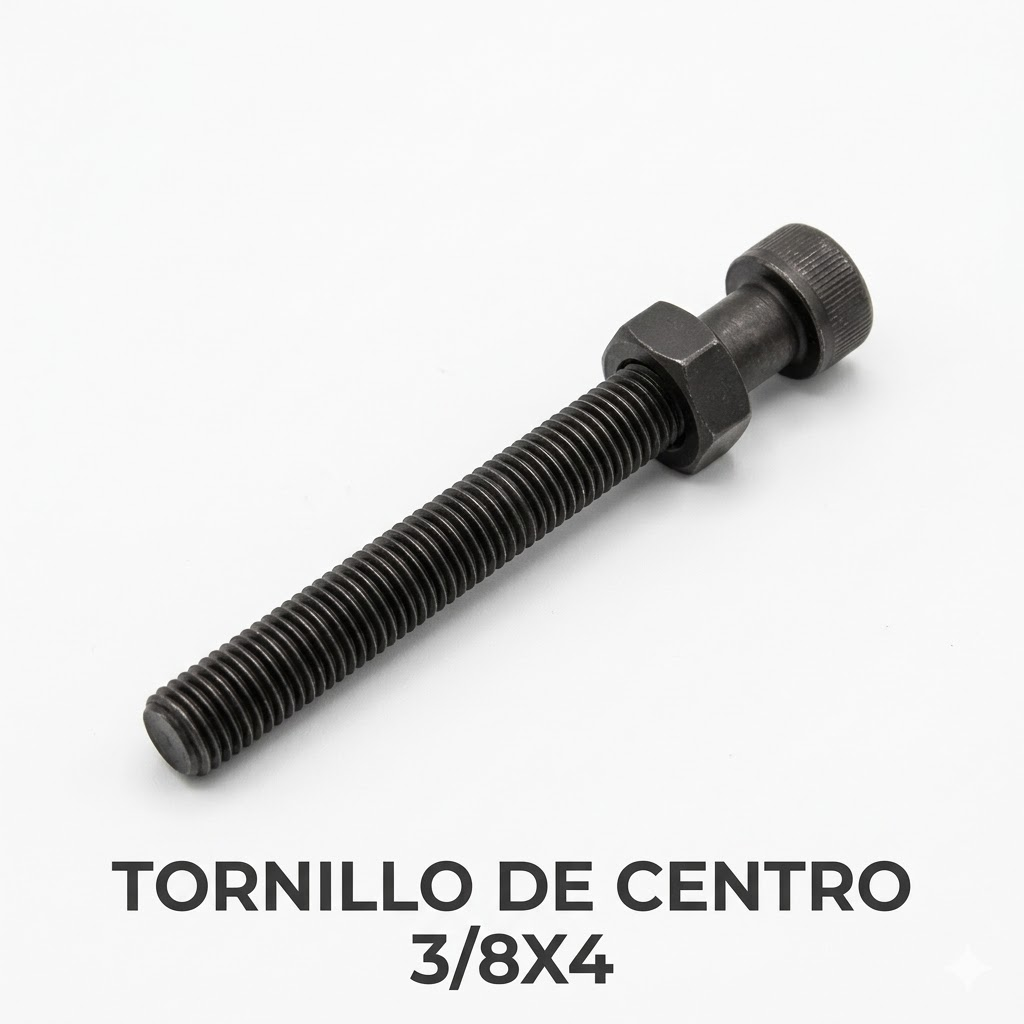 Tornillo de Centro para Hoja de Resorte (Muelle) 3/8" x 4" - Grado 8