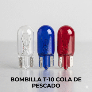 Bombillo Halógeno T10 "Cola de Pescado" 12V 5W para Automóvil y Moto