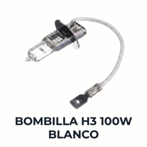 Bombillo Halógeno H3 Super White 12V 100W para Neblineros y Faros Auxiliares