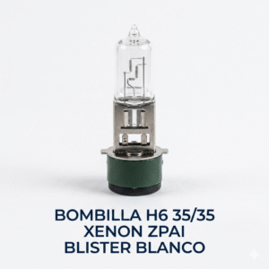 Bombillo H6 35/35W Xenón ZPAI - Luz Blanca para Moto (Blíster)