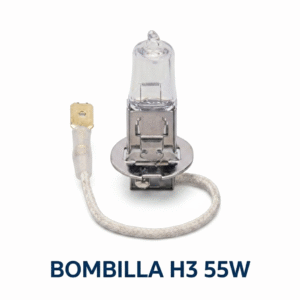 Bombillo Halógeno H3 Estándar 12V 55W para Neblineros y Luces de Cruce