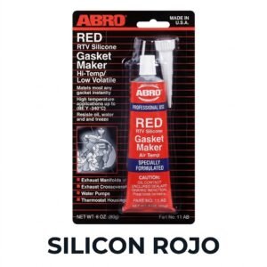 Silicon Rojo Abro - Sellador de Juntas de Alta Temperatura para Uso Automotriz